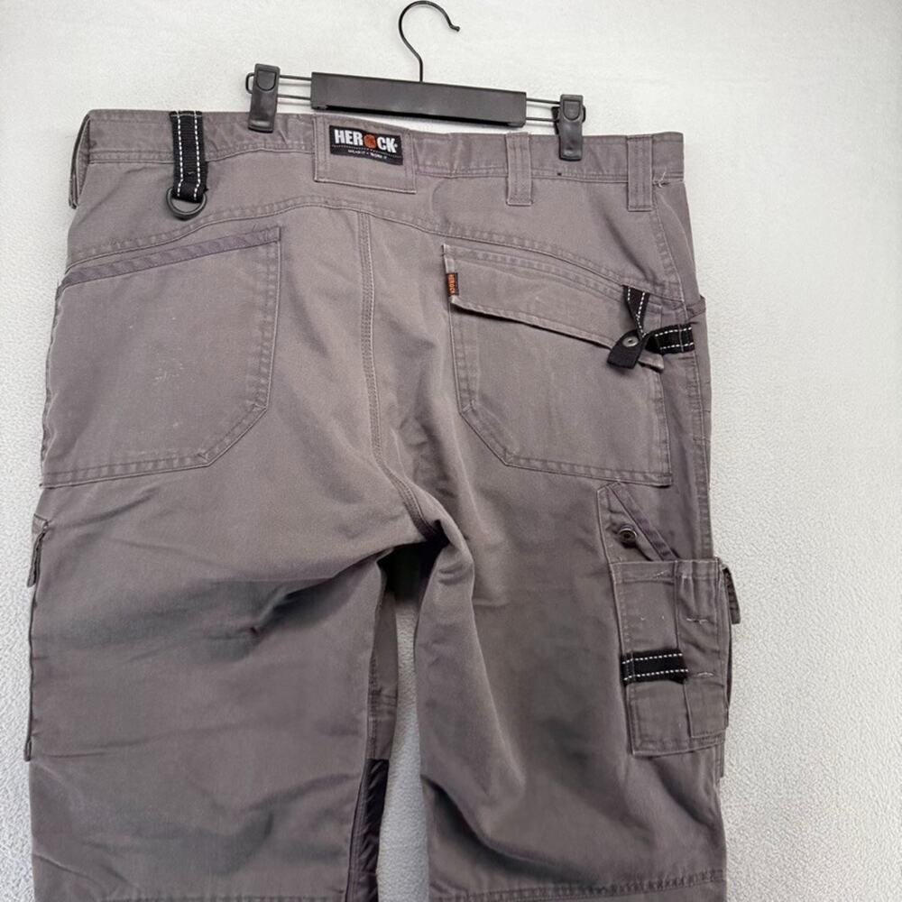 Herock Pants men's 42 Gray Heavyweight Cargo Carpenter Thick Heavyweight Utility - Picture 7 of 10